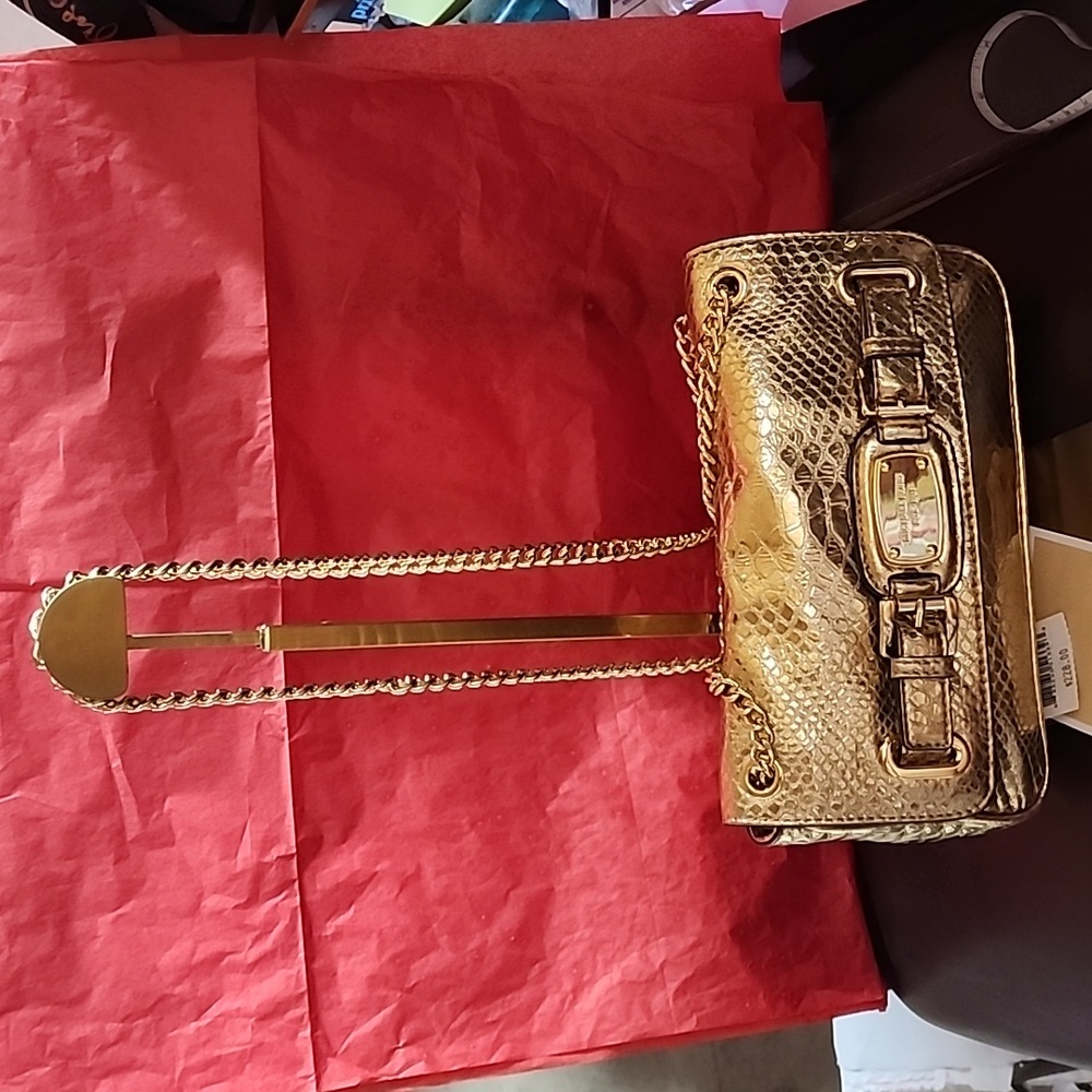 Michael Kors Truly Lavish "All That Glitters" Hamilton Leather Bag Nwt - Picture 9 of 14